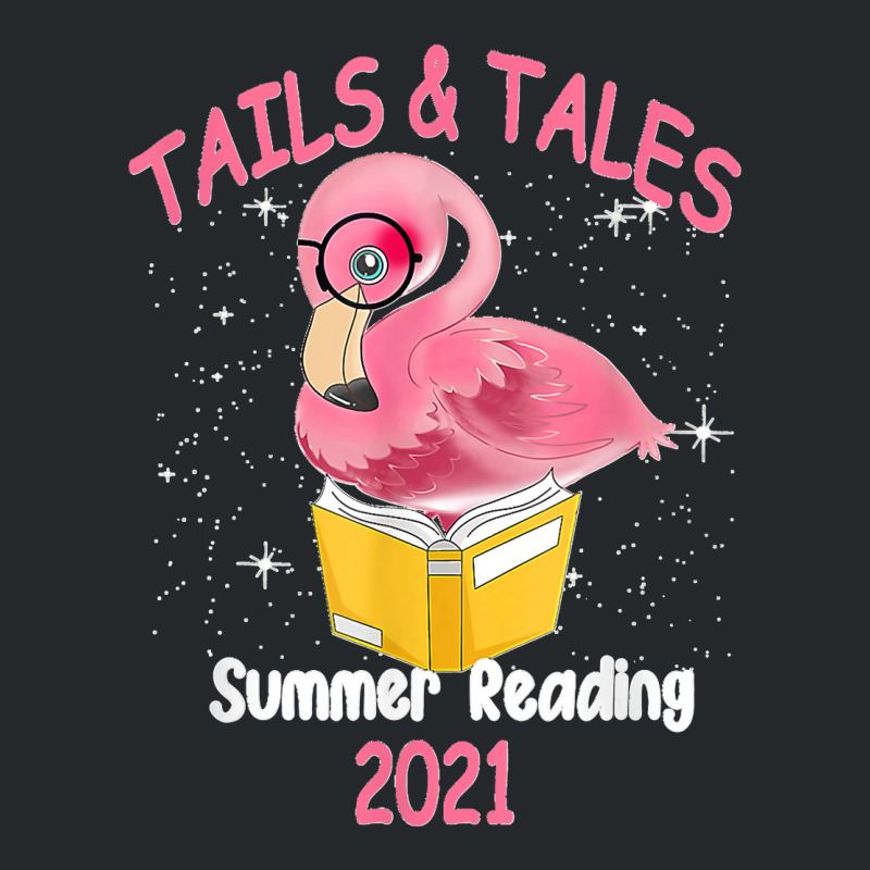 Tails And Tales Summer Reading 2021 Flamingo Book Lovers Crewneck Sweatshirt | Artistshot