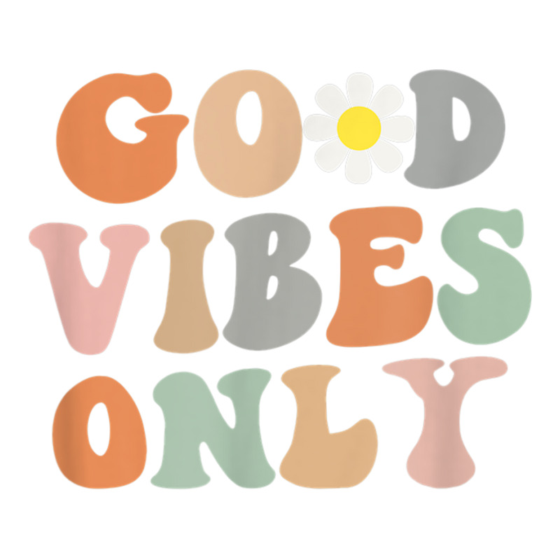 Good Vibes Only Retro With Daisy T Shirt Stainless Steel Water Bottle ...