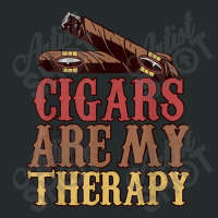 Funny Cigar Smoker Design Cigars Are My Therapy Gift Women My Favorite Women's Triblend Scoop T-shirt | Artistshot