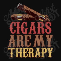 Funny Cigar Smoker Design Cigars Are My Therapy Gift Women My Favorite Crop Top | Artistshot