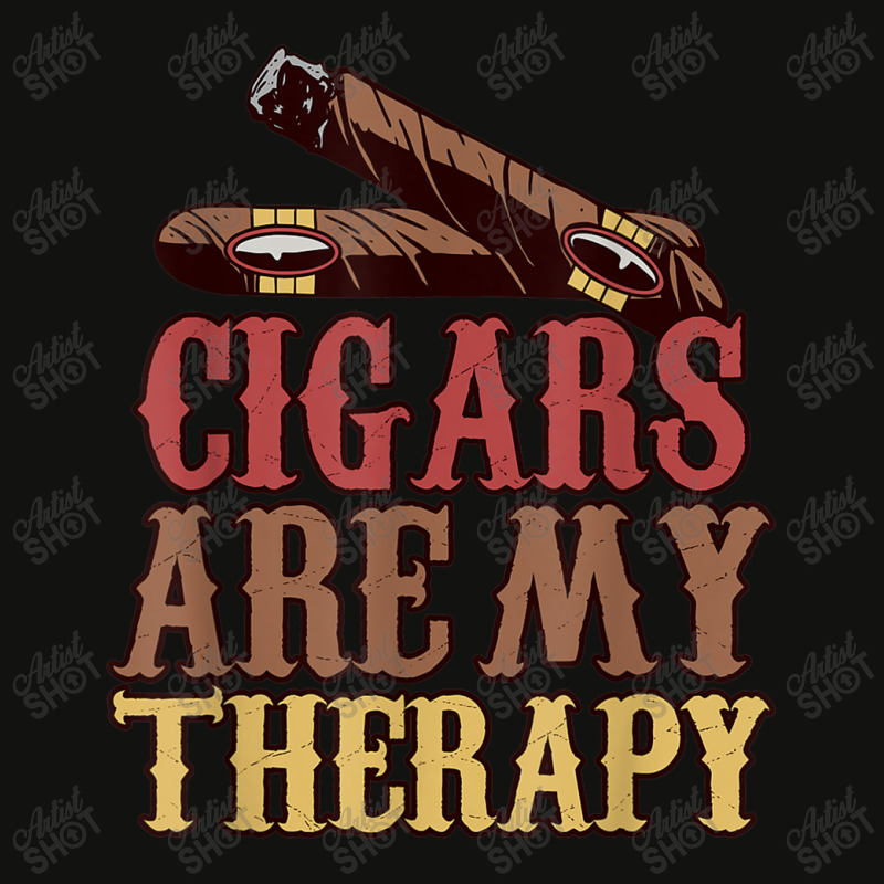 Funny Cigar Smoker Design Cigars Are My Therapy Gift Women My Favorite Scorecard Crop Tee by JazmineDesign | Artistshot