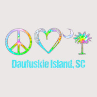 Peace Love Daufuskie Island South Carolina Tie Dye Palm Moon T Shirt Pocket T-shirt | Artistshot