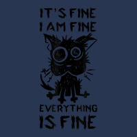 It's Fine I'm Fine Everything Is Fine Stressed Out Black Cat T Shirt Men Denim Jacket | Artistshot