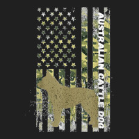 Vintage Hunting Camouflage Us Flag Australian Cattle Dog Ladies Polo Shirt | Artistshot