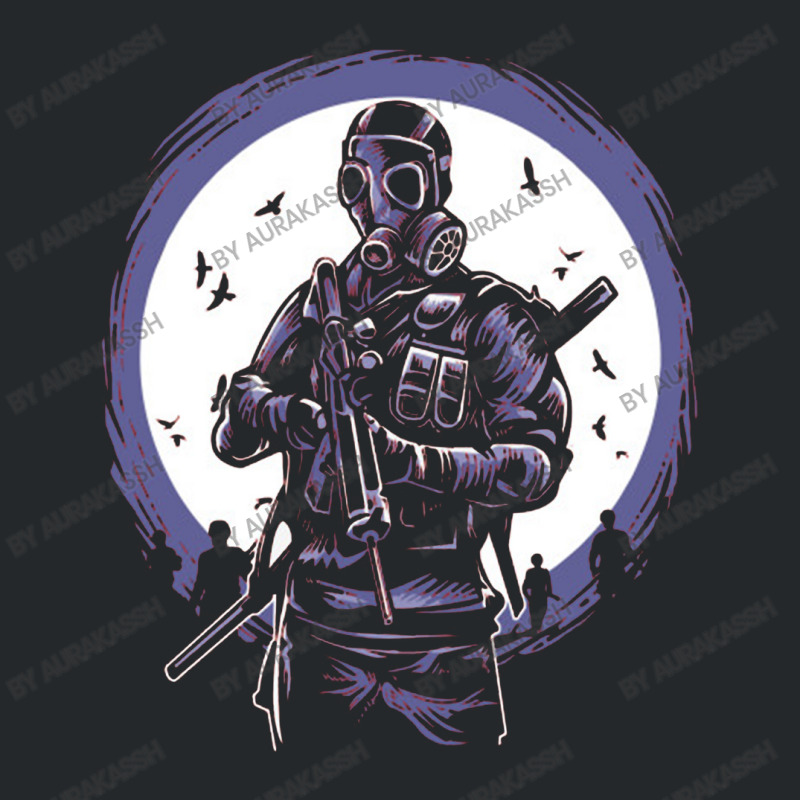 Gas Mask Soldier Crewneck Sweatshirt | Artistshot