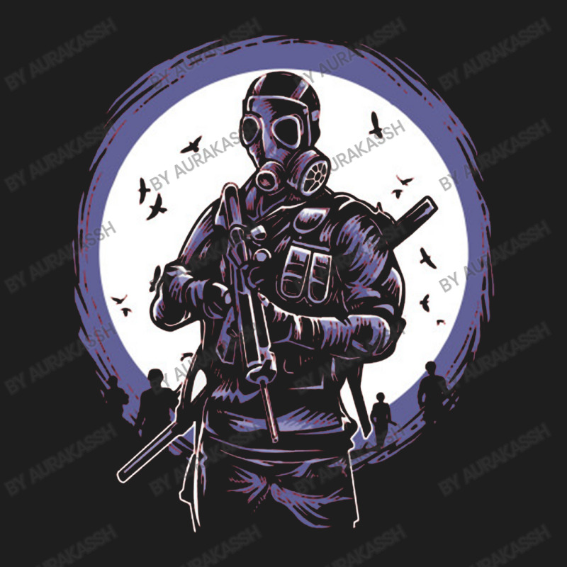 Gas Mask Soldier Classic T-shirt | Artistshot