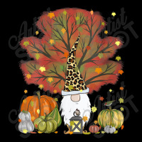 Womens Funny Fall Gnome Leopard Pumpkin Autumn Leaves Thanksgiving V-neck Tee | Artistshot