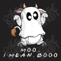 Womens Funny Halloween Moo I Mean Boo Funny Ghost Cow T-shirt | Artistshot