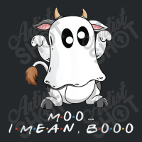 Womens Funny Halloween Moo I Mean Boo Funny Ghost Cow Crewneck Sweatshirt | Artistshot