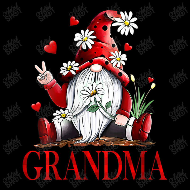 Womens Funny Love Being Called Grandma Gnome Valentine Day Matching Men's 3/4 Sleeve Pajama Set | Artistshot