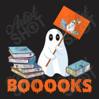 Womens Ghost Booooks Funny Halloween Boo Reading Books T-shirt | Artistshot