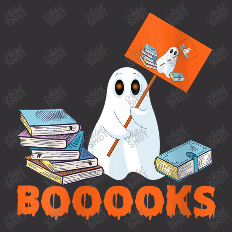 Womens Ghost Booooks Funny Halloween Boo Reading Books Vintage Hoodie And Short Set | Artistshot