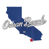 Ocean Beach California San Diego Ca Map T Shirt Crewneck Sweatshirt | Artistshot