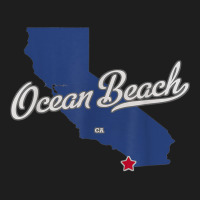 Ocean Beach California San Diego Ca Map T Shirt Classic T-shirt | Artistshot