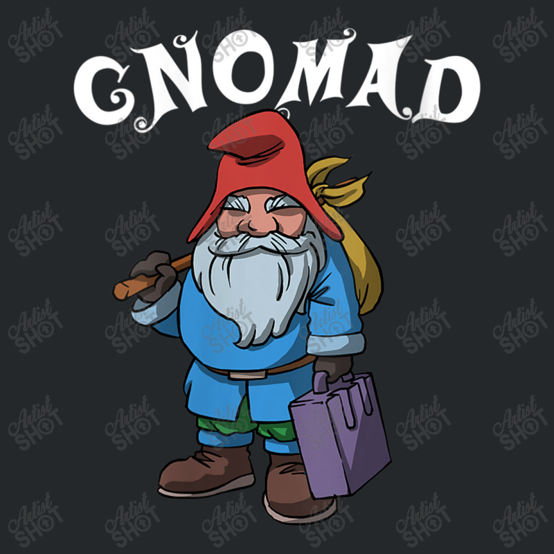 Womens Gnomad Travel Gnome Adventure Vacation Nomad Crewneck Sweatshirt | Artistshot