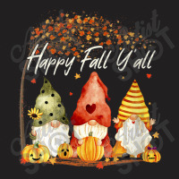 Womens Happy Fall Y'all Garden Gnome Hello Autumn Fall Season Gift T-shirt | Artistshot