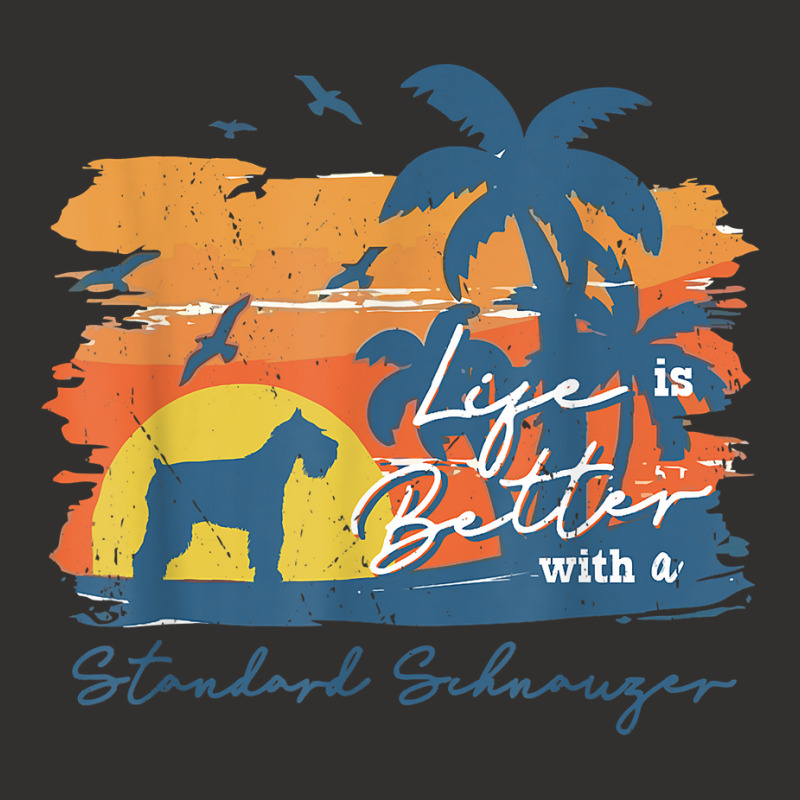 Standard Schnauzer Life Is Better Vintage Sunset T Shirt Champion Hoodie | Artistshot