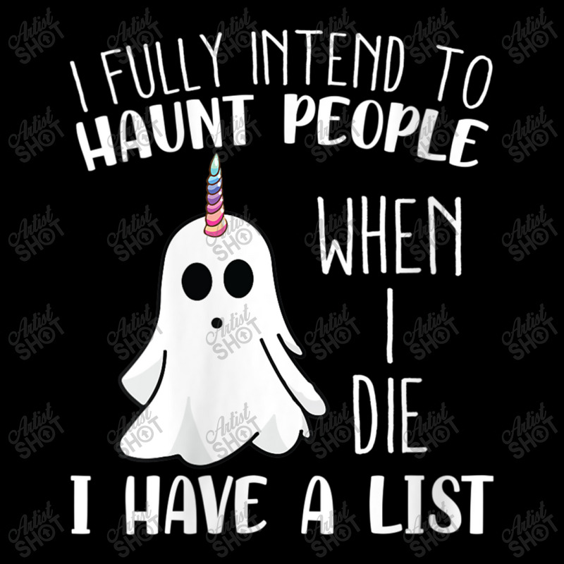 Womens I Fully Intend To Haunt People When I Die Funny Ghost Pocket T-shirt | Artistshot