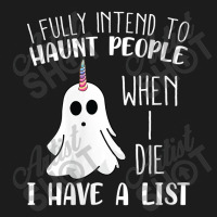 Womens I Fully Intend To Haunt People When I Die Funny Ghost Hoodie & Jogger Set | Artistshot