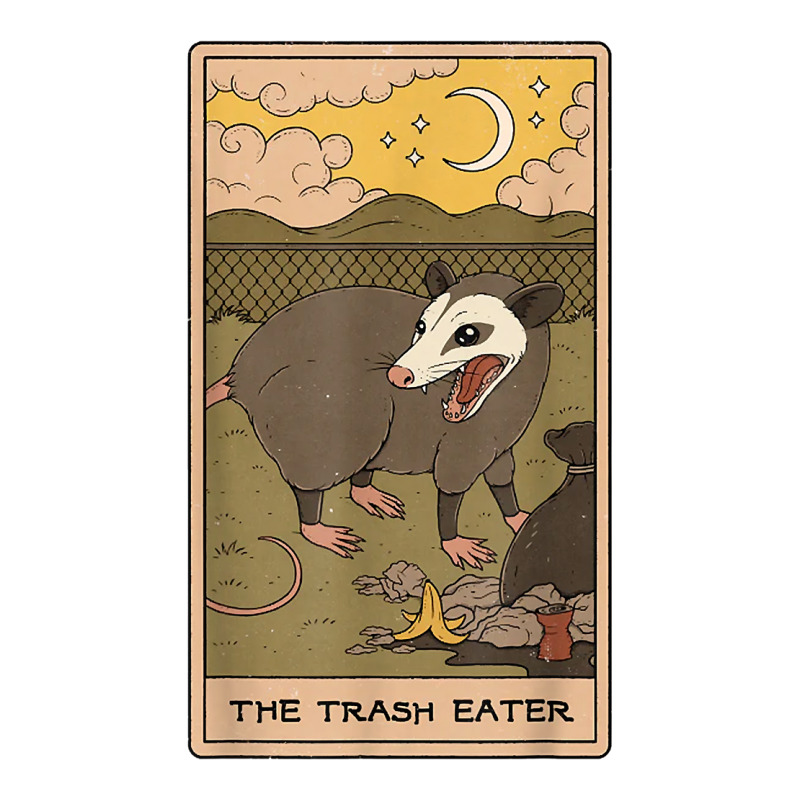 The Trash Eater Tarot Possum Halloween Card T Shirt 3/4 Sleeve Shirt | Artistshot