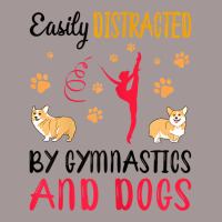 Womens Easily Distraced By Gymnastics And Dogs Gymnast Acrobat T Shirt Vintage Hoodie | Artistshot