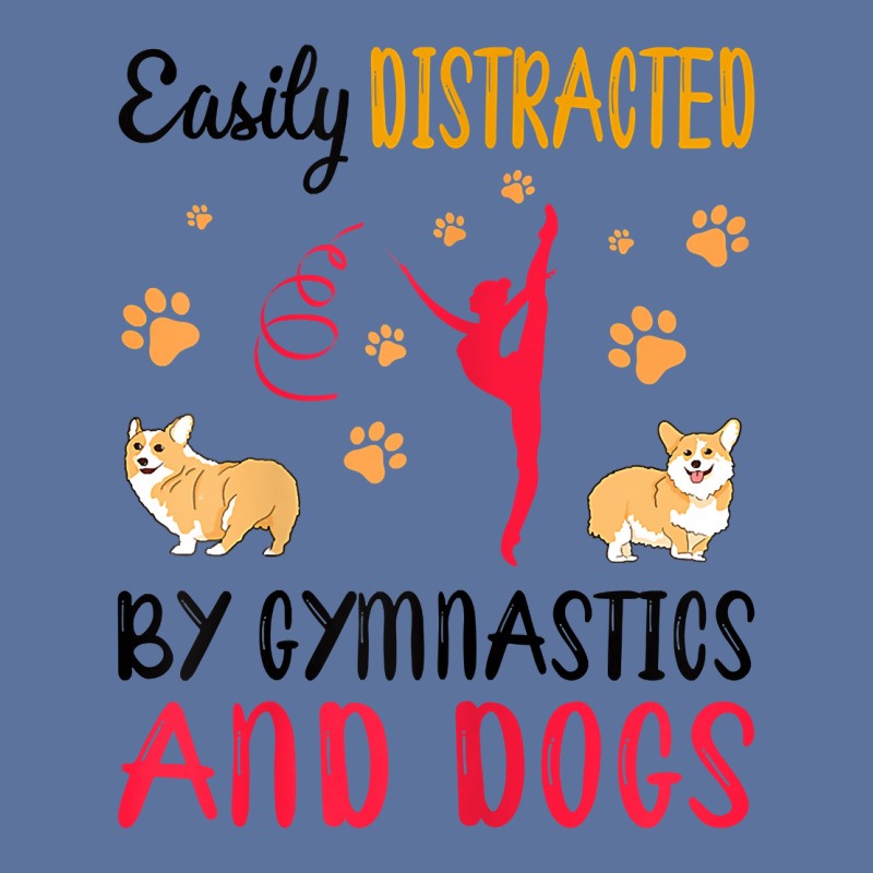 Womens Easily Distraced By Gymnastics And Dogs Gymnast Acrobat T Shirt Lightweight Hoodie | Artistshot