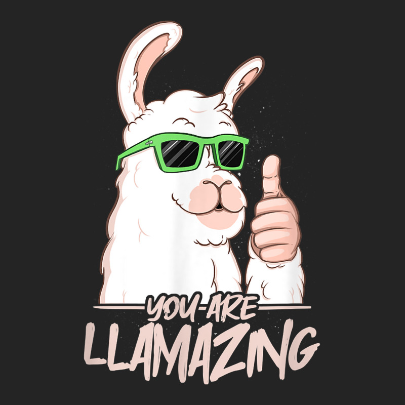 You Are Llamazing   Birthday Party Cool Alpaca Hipster Drips T Shirt 3/4 Sleeve Shirt | Artistshot