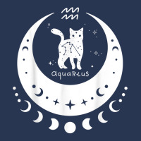 Zodiac Aquarius Horoscope Astrology Cat Crescent Moon T Shirt Men Denim Jacket | Artistshot