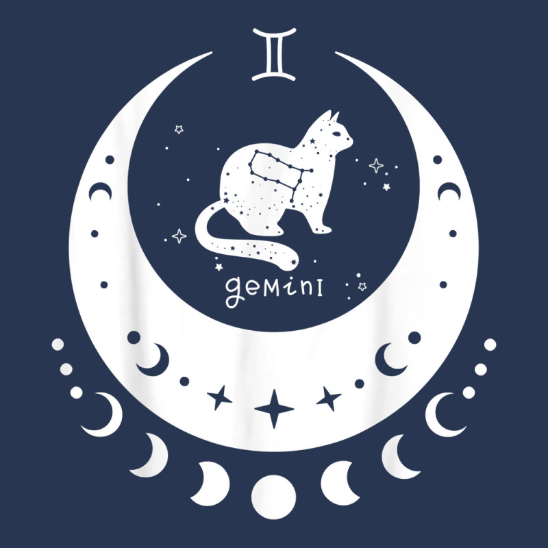 Zodiac Gemini Horoscope Astrology Sign Cat Crescent Moon T Shirt Men Denim Jacket | Artistshot