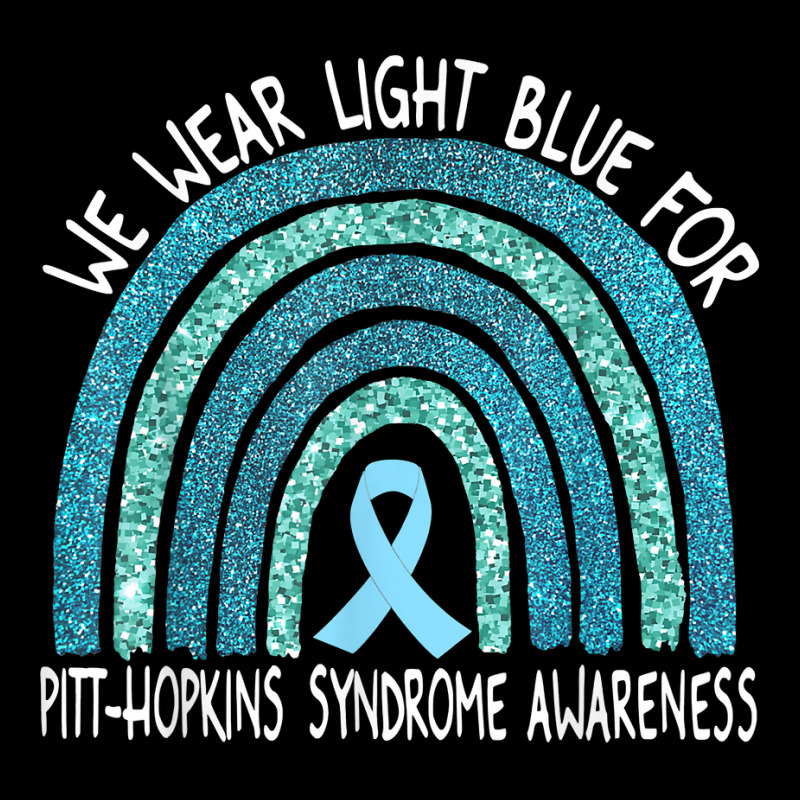 We Wear Light Blue For Pitt Hopkins Syndrome Rainbow T Shirt Fleece Short | Artistshot