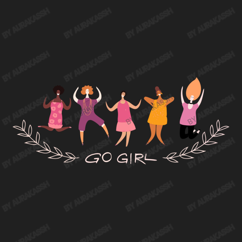 Go Girl Text Feminism Ladies Polo Shirt by aurakassh | Artistshot