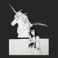 Girl With Unicorn Ladies Fitted T-shirt | Artistshot