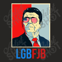 Lgbfjb  Us Flag Sunglasses Ladies Fitted T-shirt | Artistshot