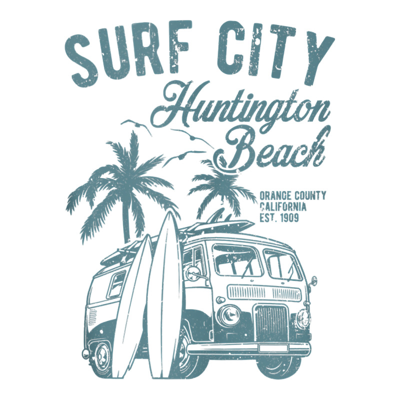 Vintage Cool Huntington Beach Surf City Sunset Surf Minivan Tank Top Unisex Hoodie by fallenafsericebe | Artistshot