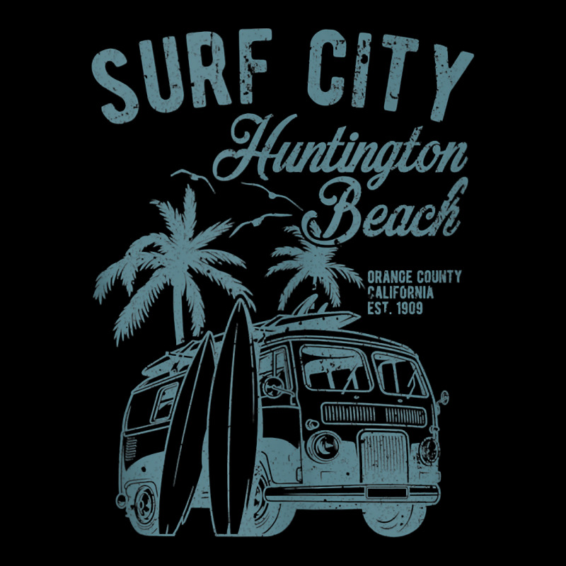 Vintage Cool Huntington Beach Surf City Sunset Surf Minivan Tank Top Zipper Hoodie by fallenafsericebe | Artistshot