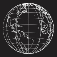 World Globe Line Art Map Planet Earth Atlas Travel T Shirt T-shirt | Artistshot