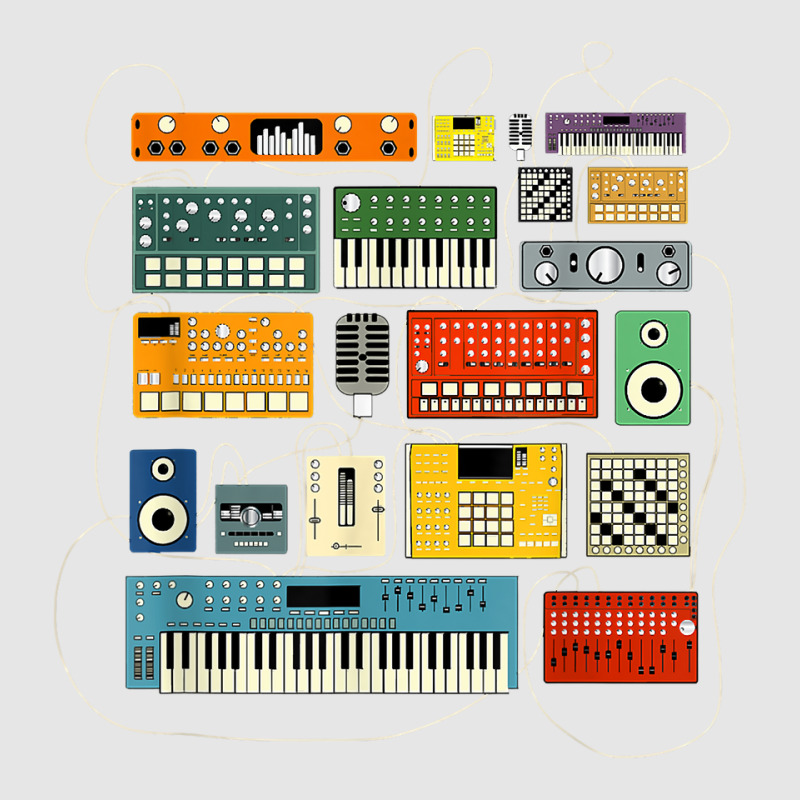 Synthesizer And Drum Machine For Electronic Musician T Shirt Full-length Apron | Artistshot