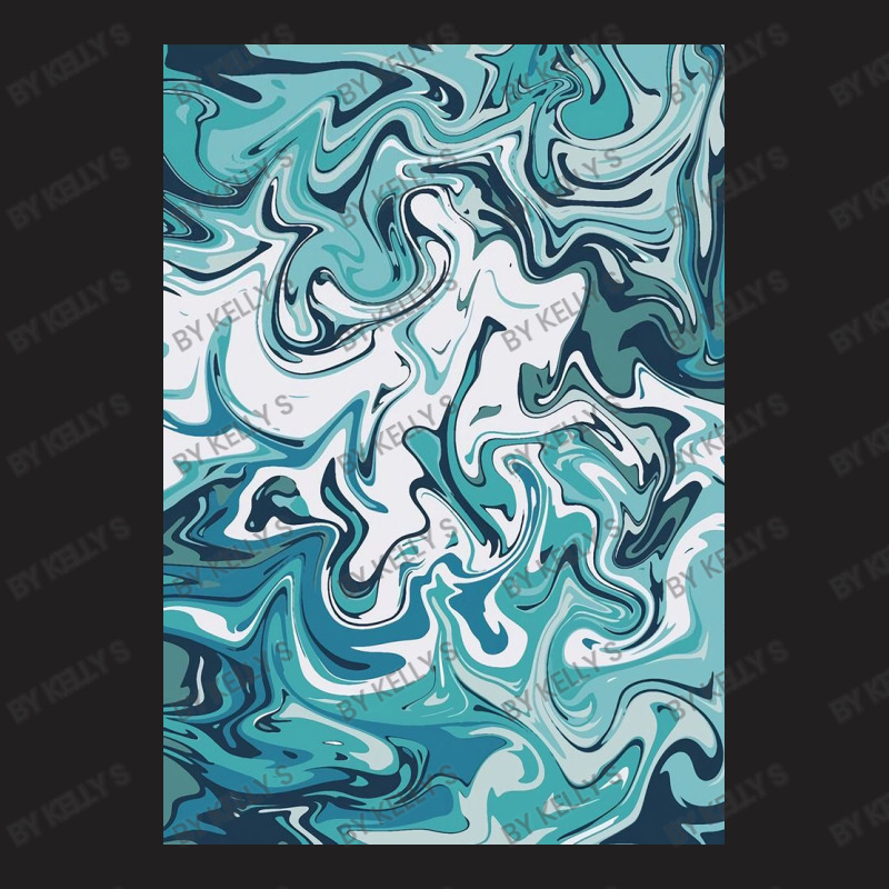 Blue Swirls   Marble T-Shirt by Kelly S | Artistshot