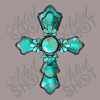 Western Turquoise Gemstone Cross Vintage Hoodie | Artistshot