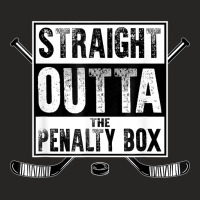 Ice Hockey Player Gift Straight Outta The Penalty Box Ladies Fitted T-shirt | Artistshot