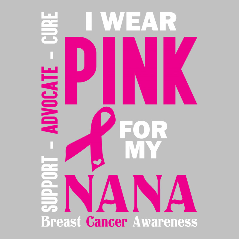 I Wear Pink For My Nana (breast Cancer Awareness) Cropped Hoodie by tshiart | Artistshot