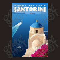 Vintage Style Santorini Travel Tank Top | Artistshot