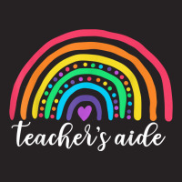 Teachers Aide Appreciation Gifts Cute Rainbow Teachers Aide T Shirt Vintage Cap | Artistshot