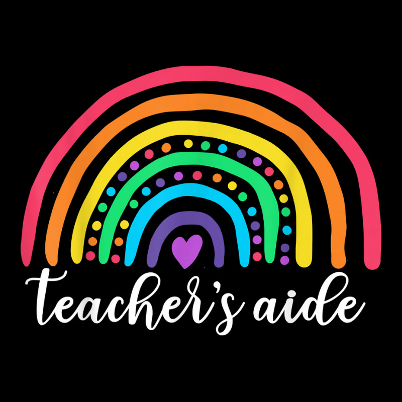 Teachers Aide Appreciation Gifts Cute Rainbow Teachers Aide T Shirt Baby Bibs by sindtnojoesphi | Artistshot