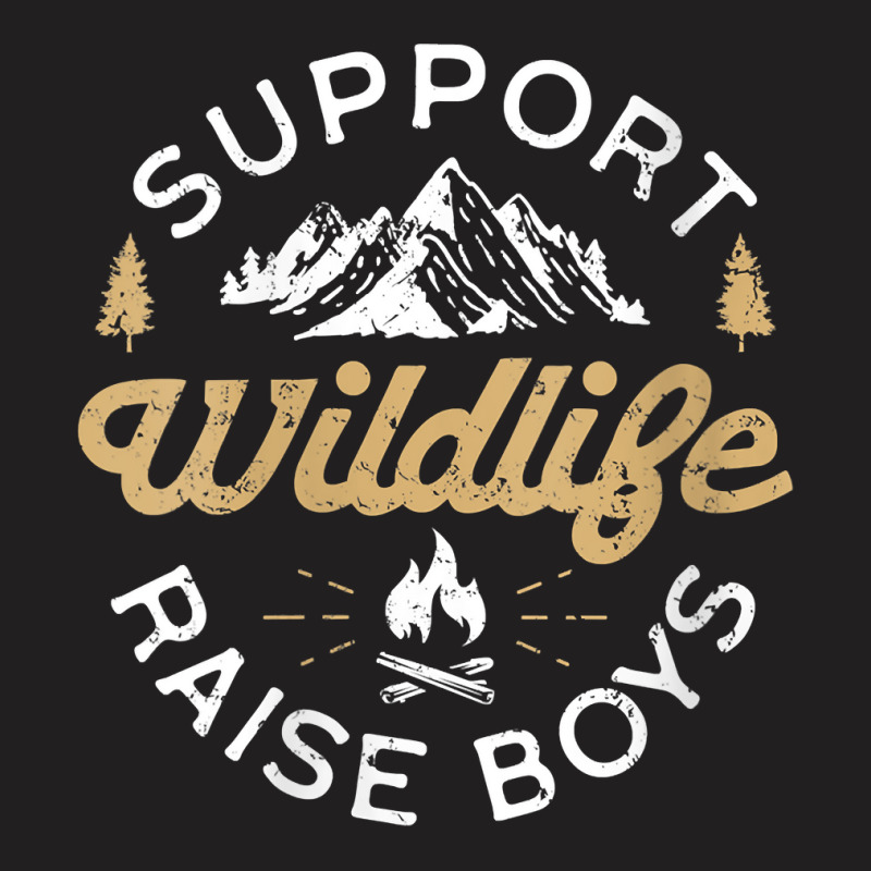 Womens Support Wildlife Raise Boys   Parent, Mom & Dad Gift V Neck T S T-shirt | Artistshot