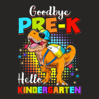 Dinosaur Goodbye Preschool Graduation Hello Kindergarten Ladies Fitted T-shirt | Artistshot