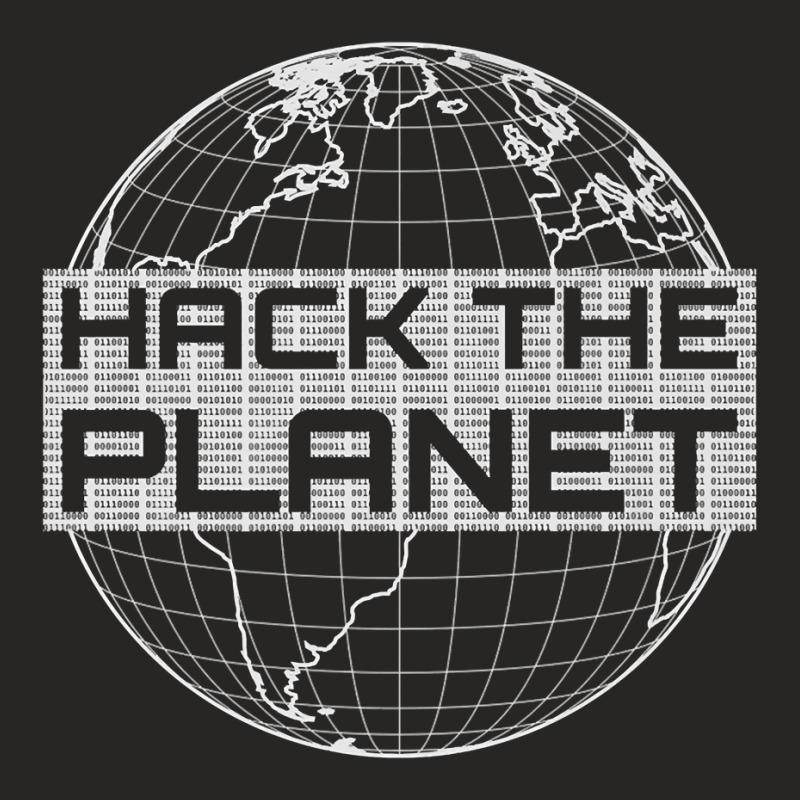 Hack The Planet Light Gray Globe Design For Computer Hackers Premium T Ladies Fitted T-Shirt by jenneyljkalasoha | Artistshot