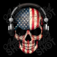 Skull Headphone Music Usa Flag 4th Of July Boys Kids Gamer Men Women Pocket T-shirt | Artistshot