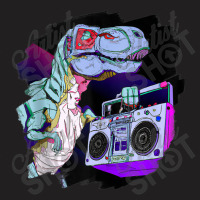 T Rex Dinosaur Stereo Techno Tyrannosaurus Rex Dj Music Mens Funny T-shirt | Artistshot