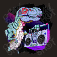 T Rex Dinosaur Stereo Techno Tyrannosaurus Rex Dj Music Mens Funny Tank Top | Artistshot